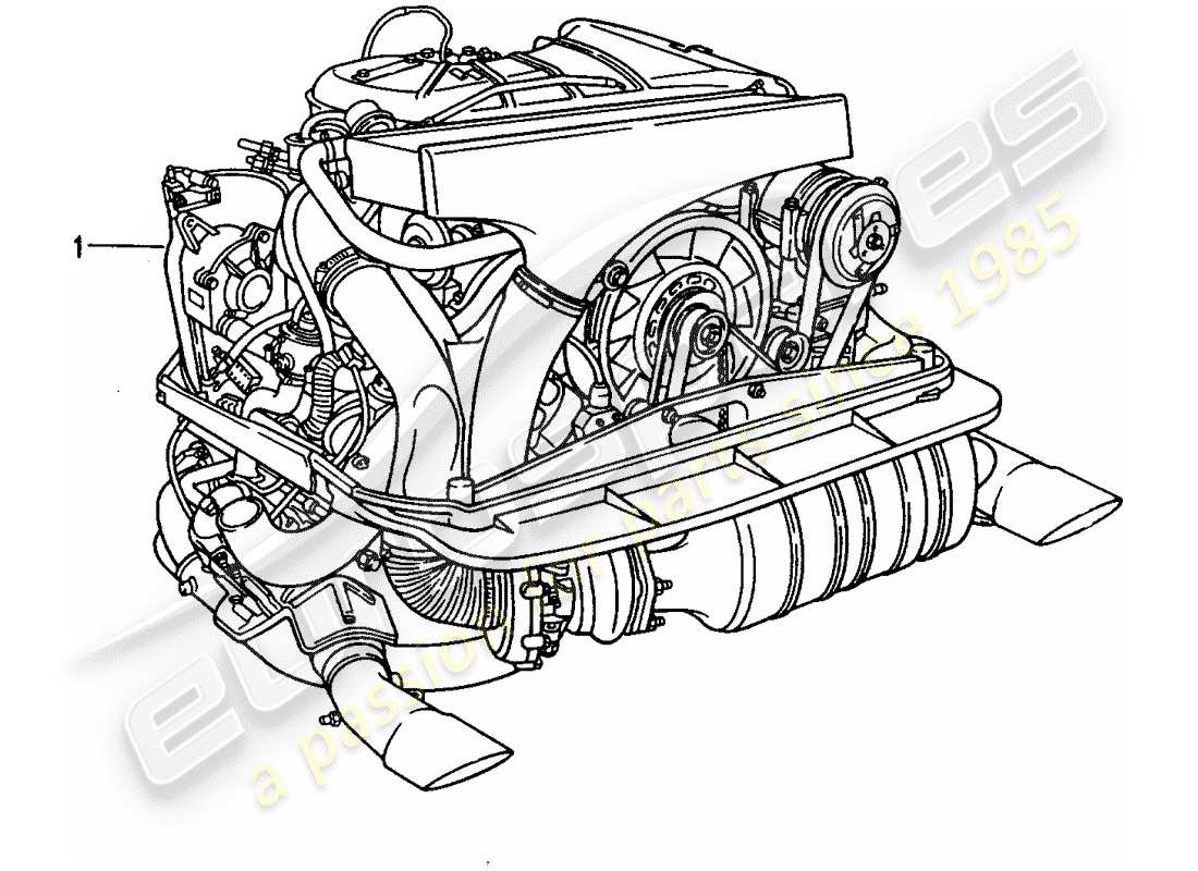 Porsche Replacement catalogue (2007) motor reconstruido Diagrama de piezas