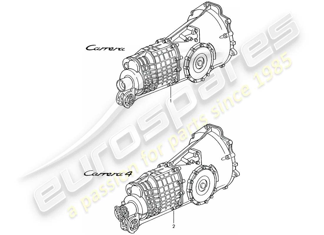 Porsche Replacement catalogue (2007) Manual Gearbox Diagrama de piezas