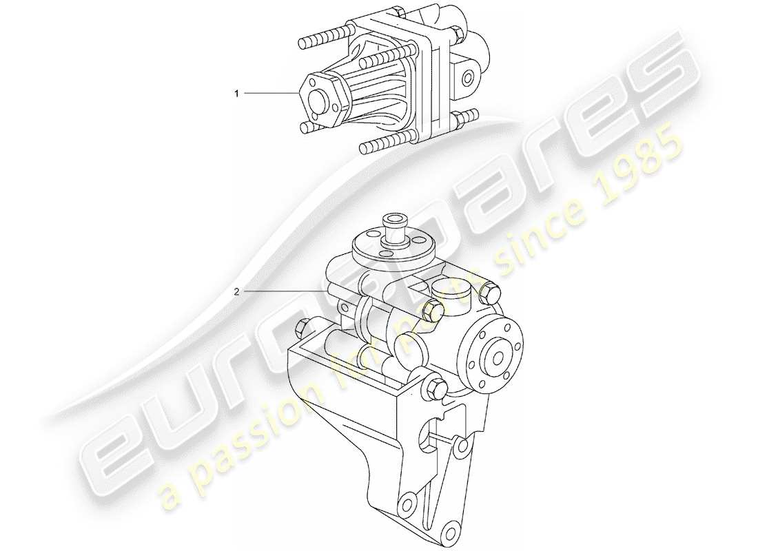 Porsche Replacement catalogue (2007) Bomba de dirección asistida Diagrama de piezas