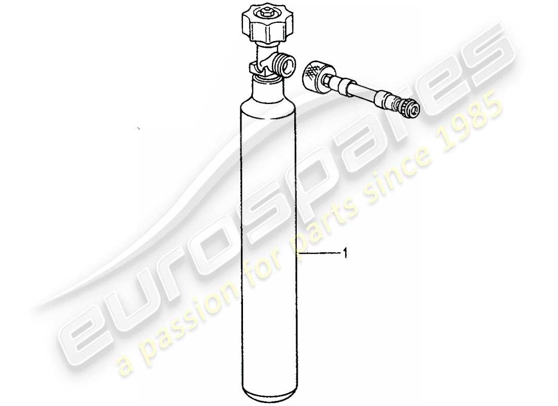 Porsche Replacement catalogue (2007) botella de aire comprimido Diagrama de piezas