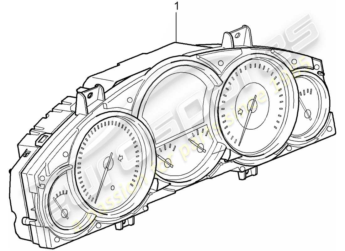 Porsche Replacement catalogue (2007) Combinación de instrumentos Diagrama de piezas