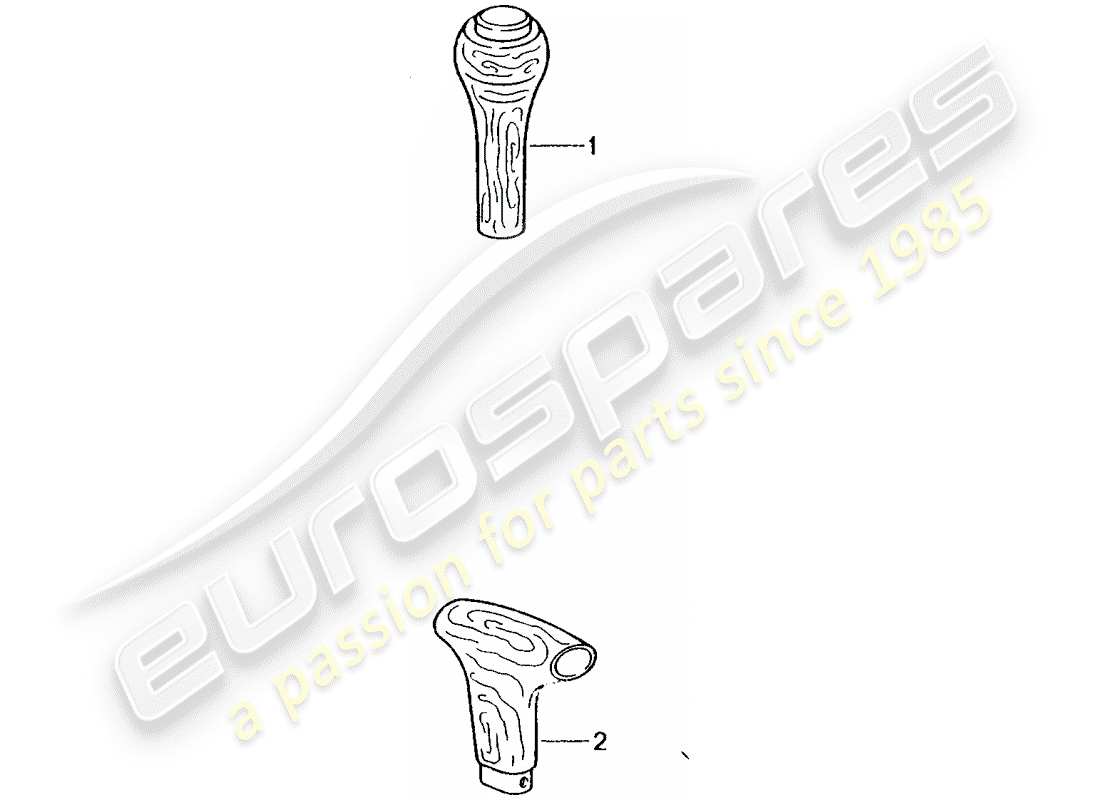 Porsche Tequipment catalogue (1996) palanca selectora Diagrama de piezas