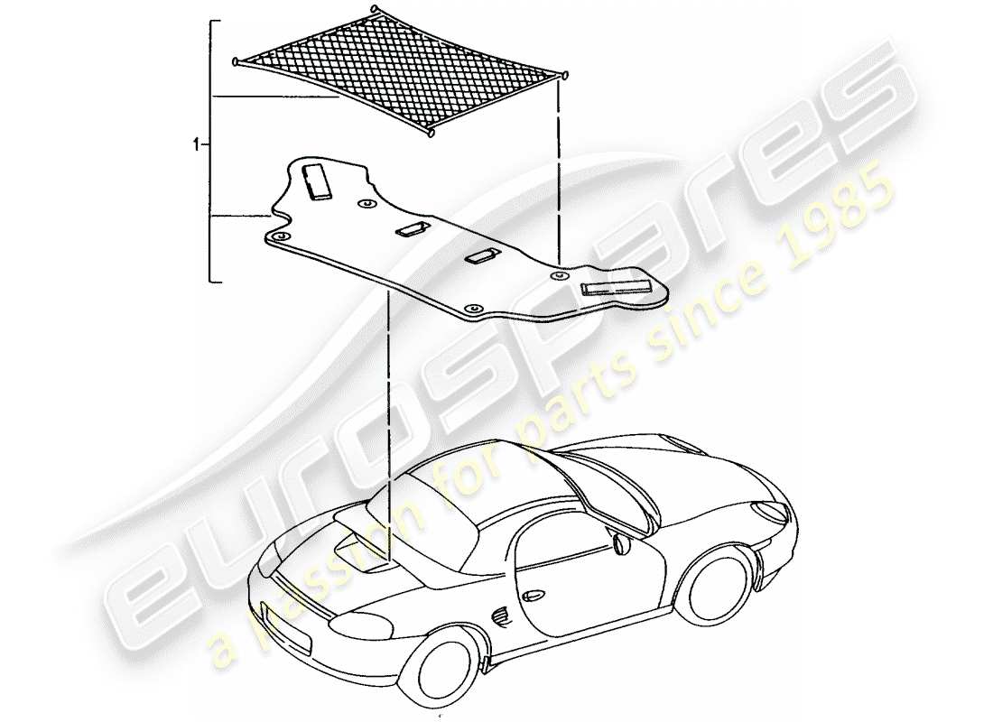 Porsche Tequipment catalogue (1996) red de carga Diagrama de piezas