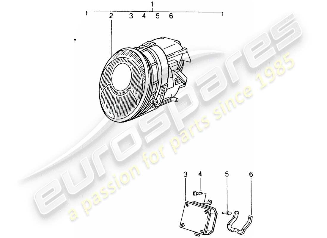 Porsche Tequipment catalogue (1996) lámpara de cabeza Diagrama de piezas