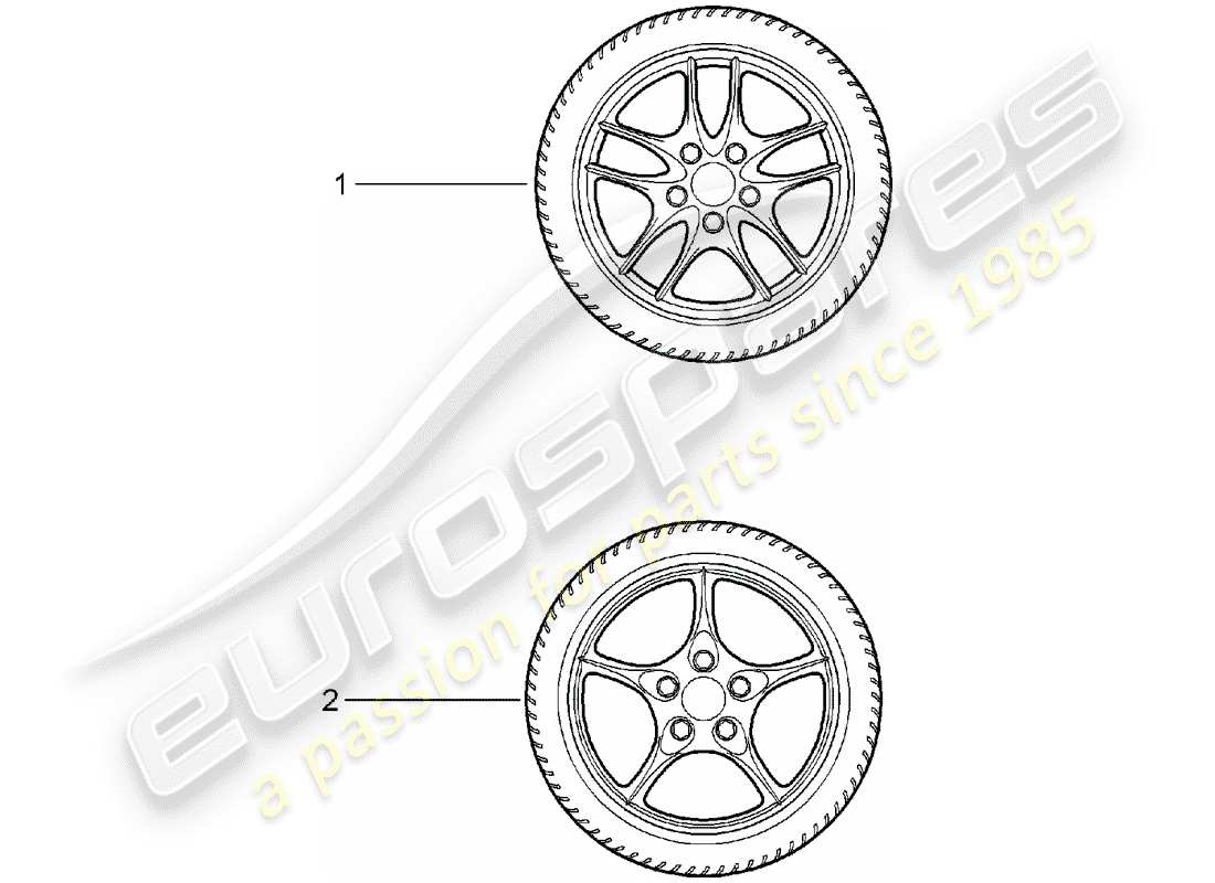 Porsche Tequipment catalogue (2007) juegos de ruedas dentadas Diagrama de piezas