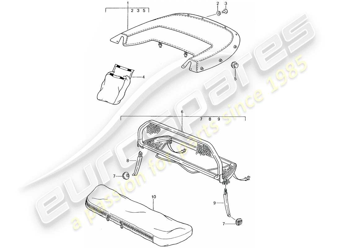 Porsche Tequipment catalogue (2007) CUBRE BOTAS Diagrama de piezas