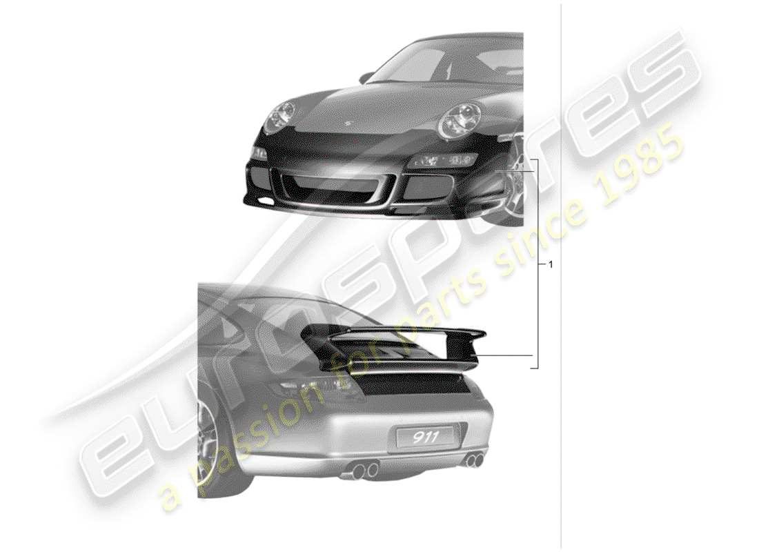 Porsche Tequipment catalogue (2007) aerokit Diagrama de piezas