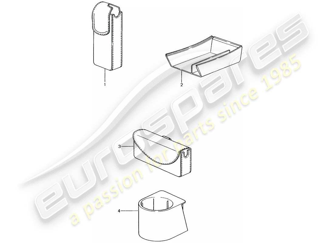 Porsche Tequipment catalogue (2012) caja de almacenamiento Diagrama de piezas