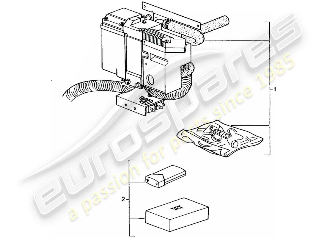 Porsche Tequipment catalogue (2012) calefacción opcional Diagrama de piezas