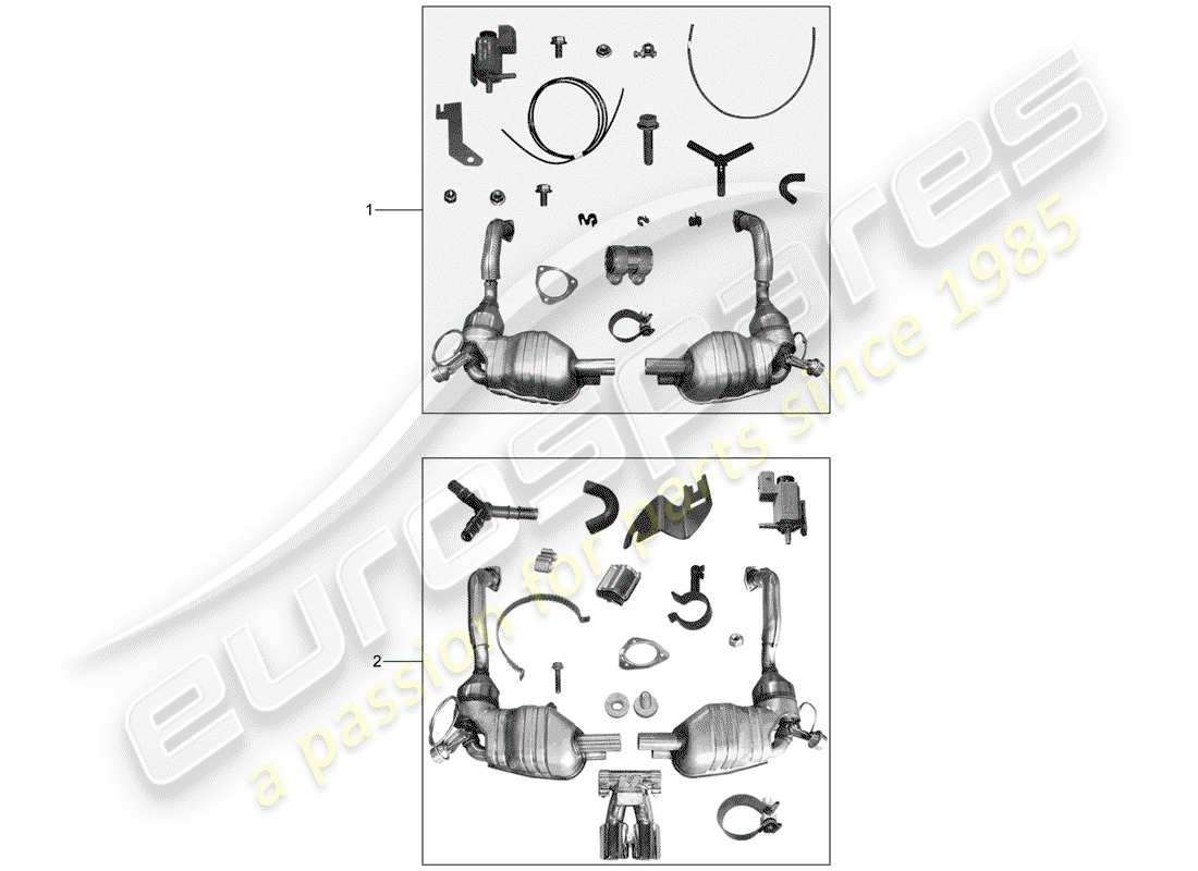 Porsche Tequipment catalogue (2012) Sistema de escape Diagrama de piezas