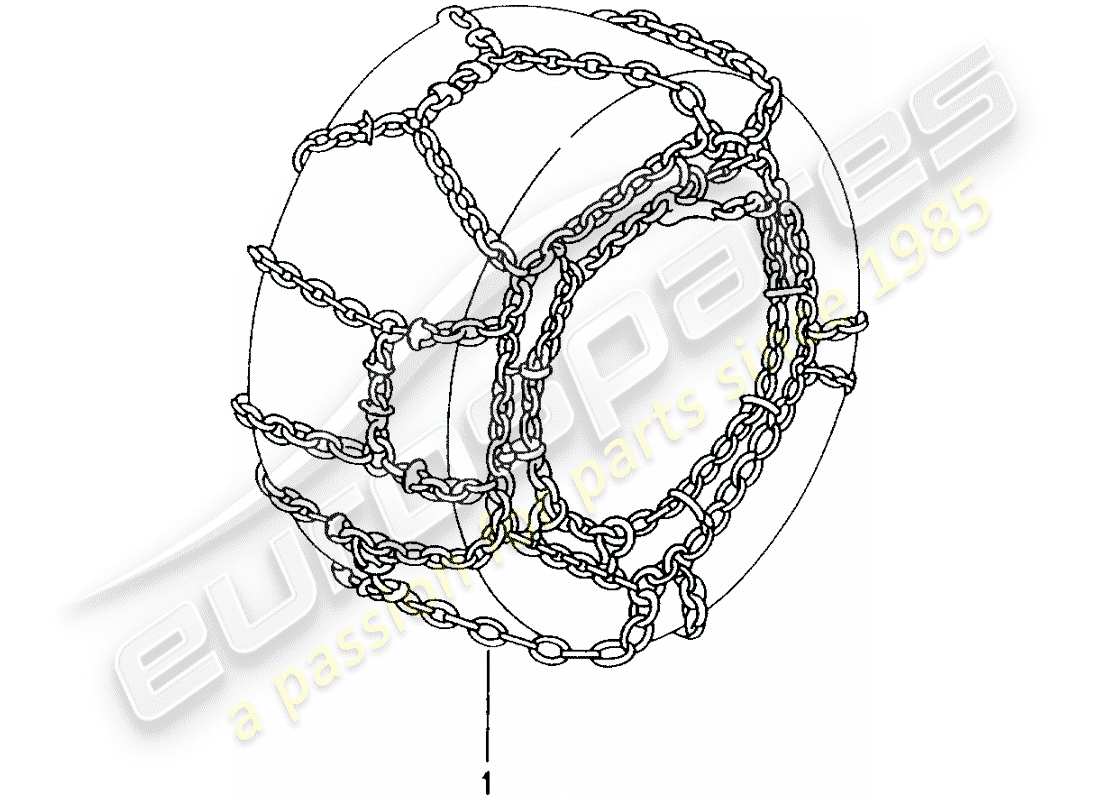 Porsche Tequipment catalogue (2012) cadenas de nieve Diagrama de piezas