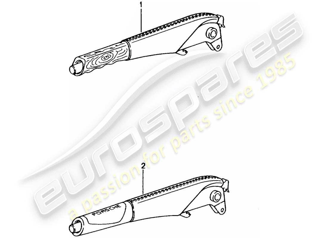 Porsche Tequipment catalogue (2012) PALANCA DE FRENO DE MANO Diagrama de piezas