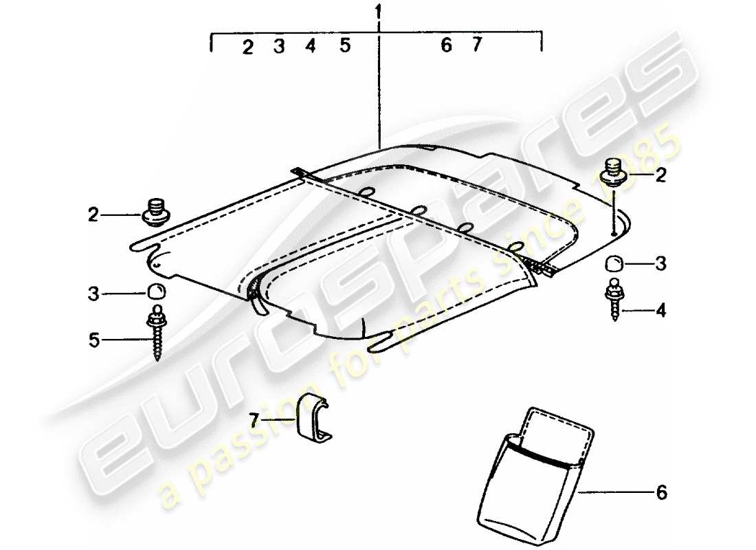 Porsche Tequipment catalogue (2012) CUBIERTA DE LONA Diagrama de piezas