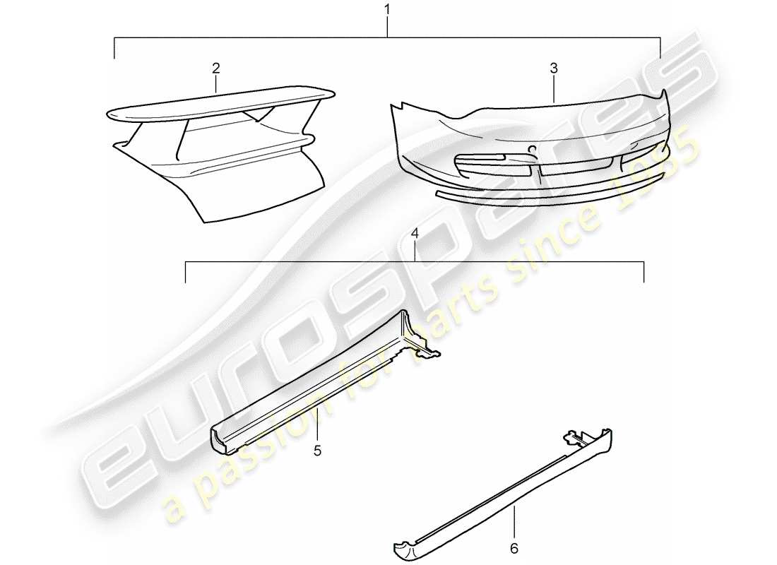 Porsche Tequipment catalogue (2012) aerokit Diagrama de piezas