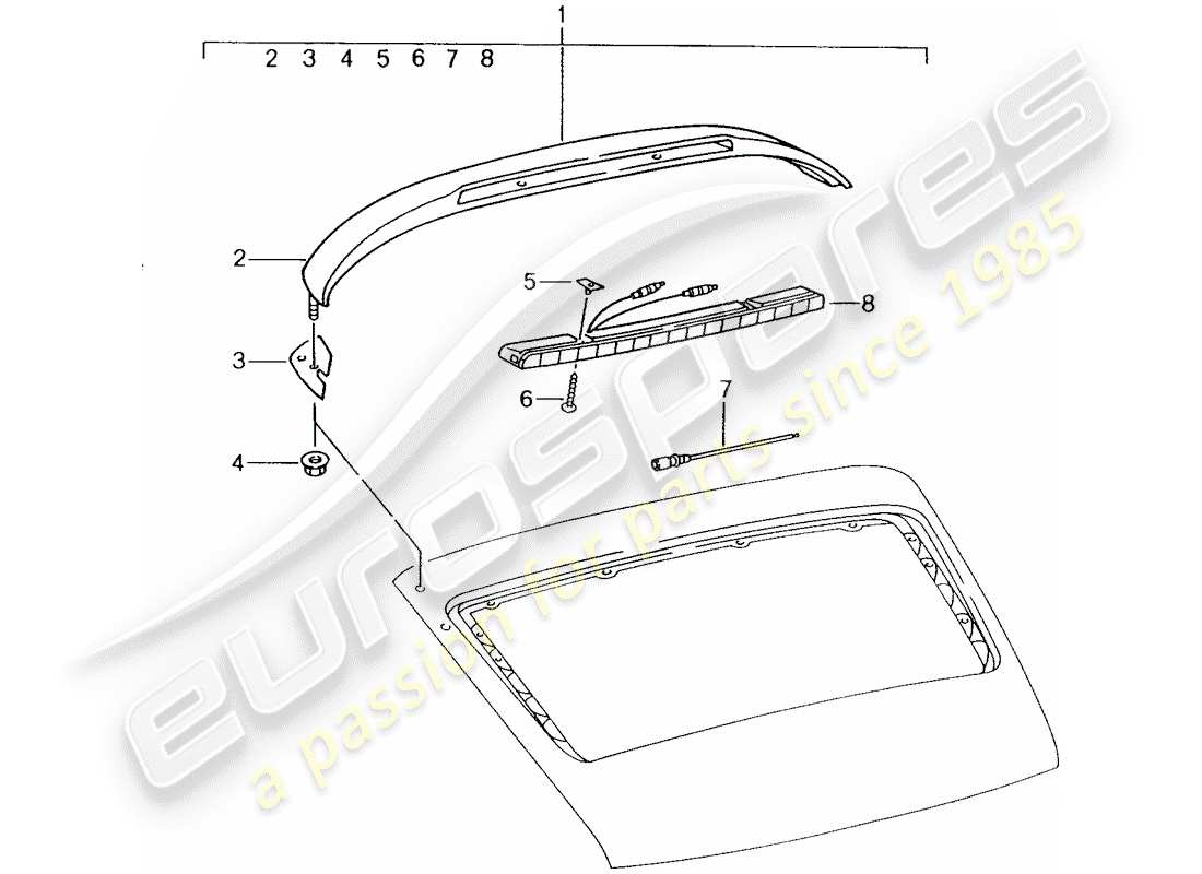 Porsche Tequipment catalogue (2012) LUZ DE FRENO ADICIONAL Diagrama de piezas