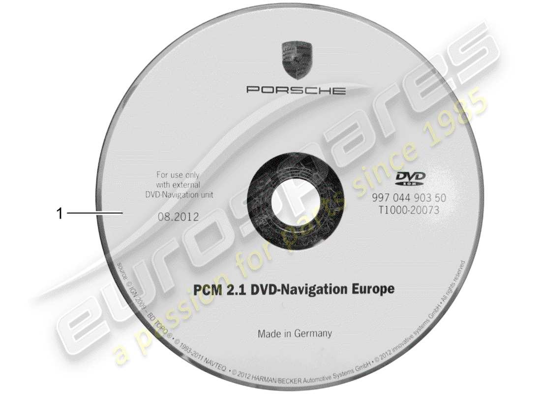 Porsche Tequipment catalogue (2012) navegación Diagrama de piezas