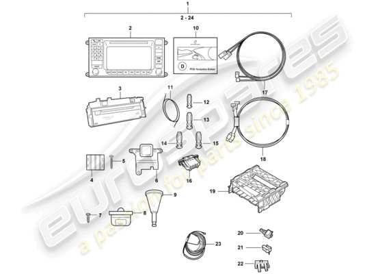 a part diagram from the Porsche Tequipment Cayenne (2020) parts catalogue