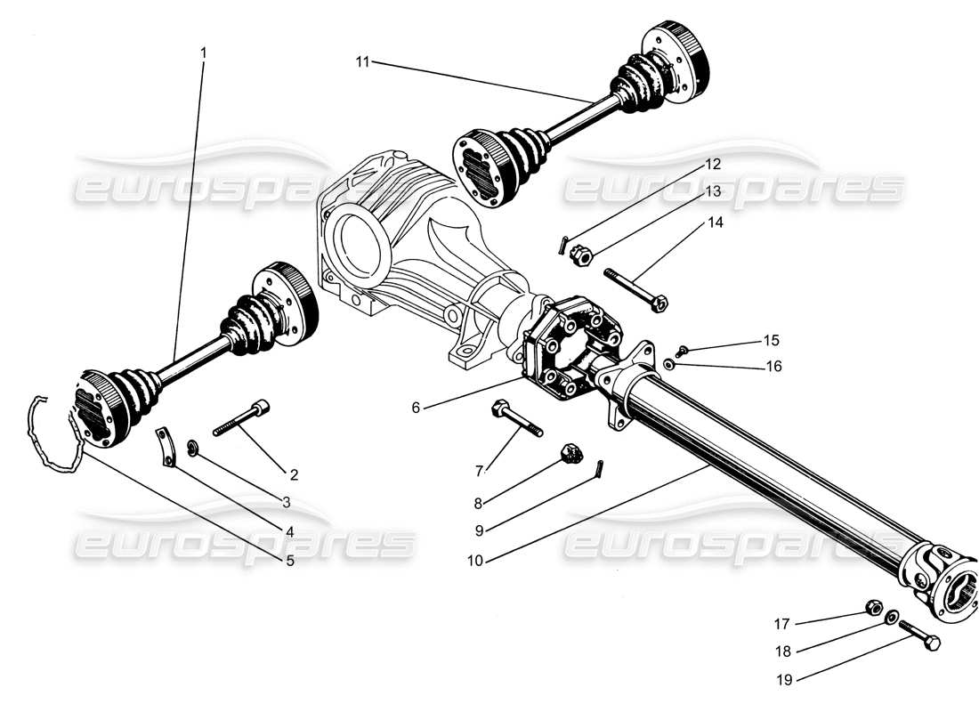 Lamborghini Espada Diagrama de piezas de la transmisión (151 a 575)