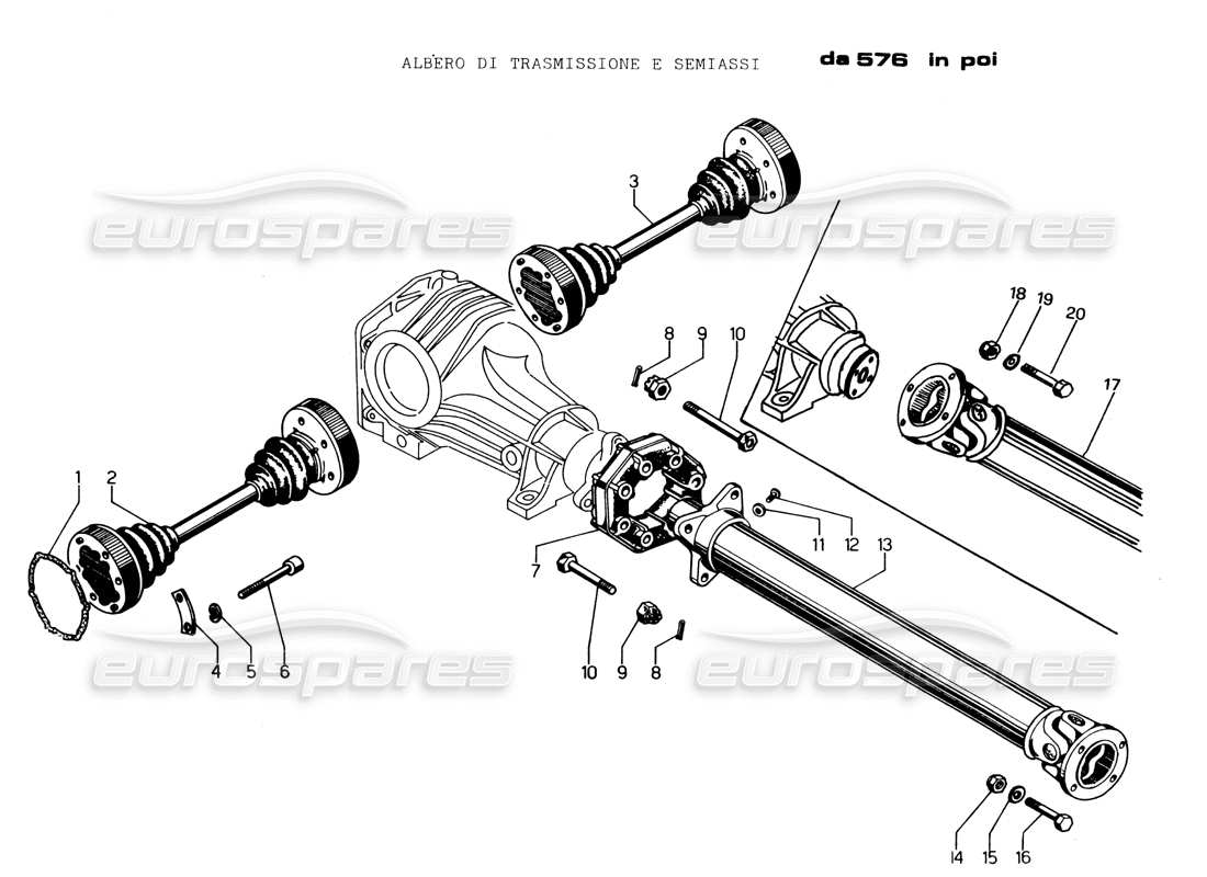 Lamborghini Espada Diagrama de piezas de la transmisión (transmisión automática)