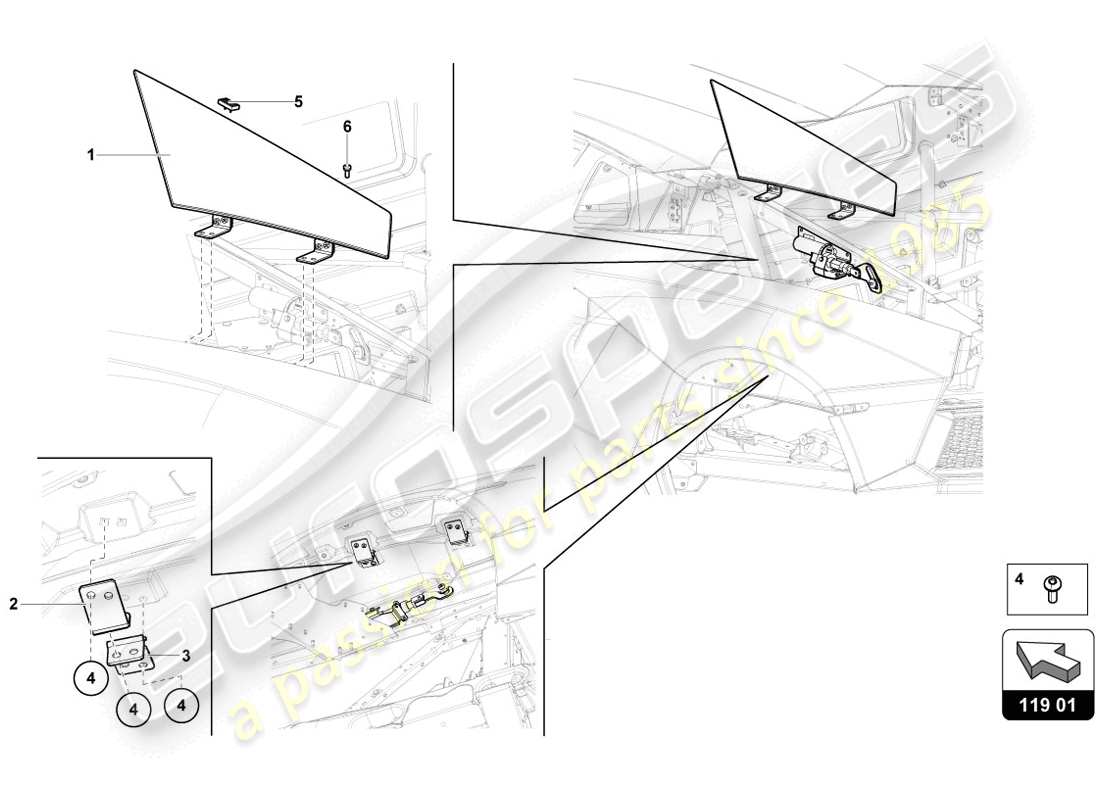 Lamborghini LP720-4 Coupé 50 (2014) AIR CONTROL FLAP Diagrama de piezas