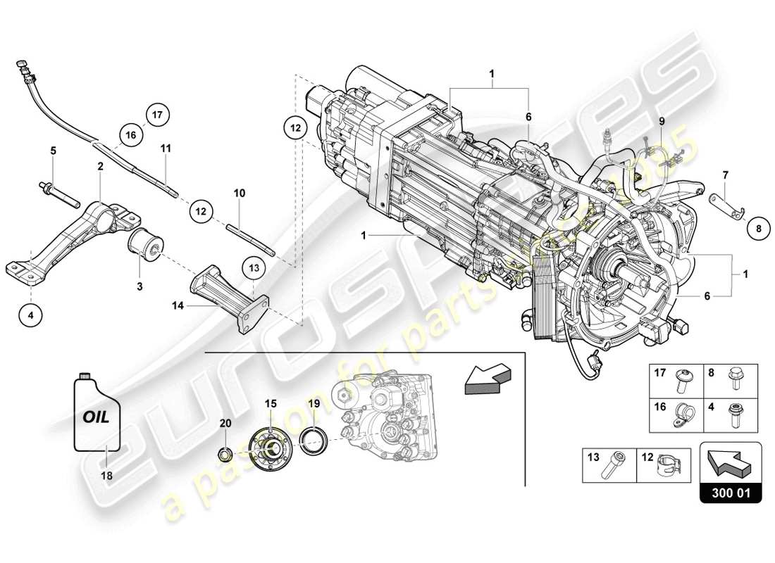 Lamborghini LP720-4 Coupé 50 (2014) 7-SPEED caja de cambios automática Diagrama de piezas