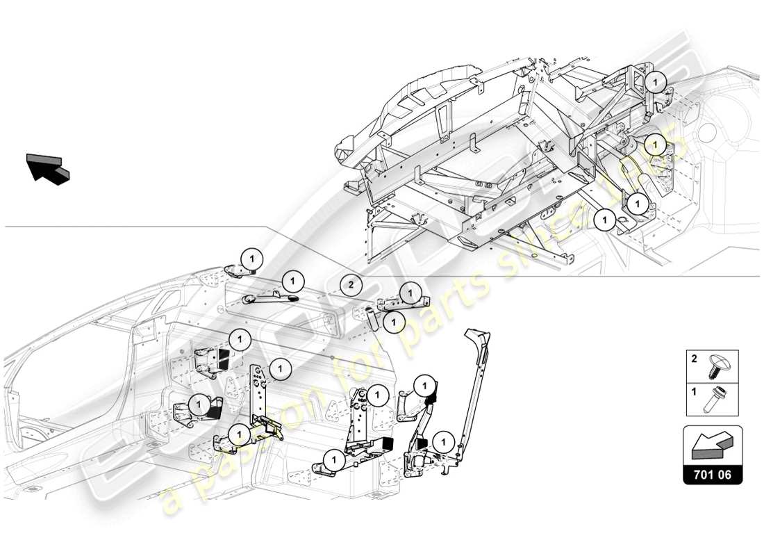 Lamborghini LP720-4 Coupé 50 (2014) FASTENERS Diagrama de piezas