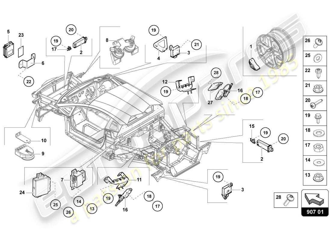 Lamborghini LP720-4 Coupé 50 (2014) ELECTRICIDAD Diagrama de piezas