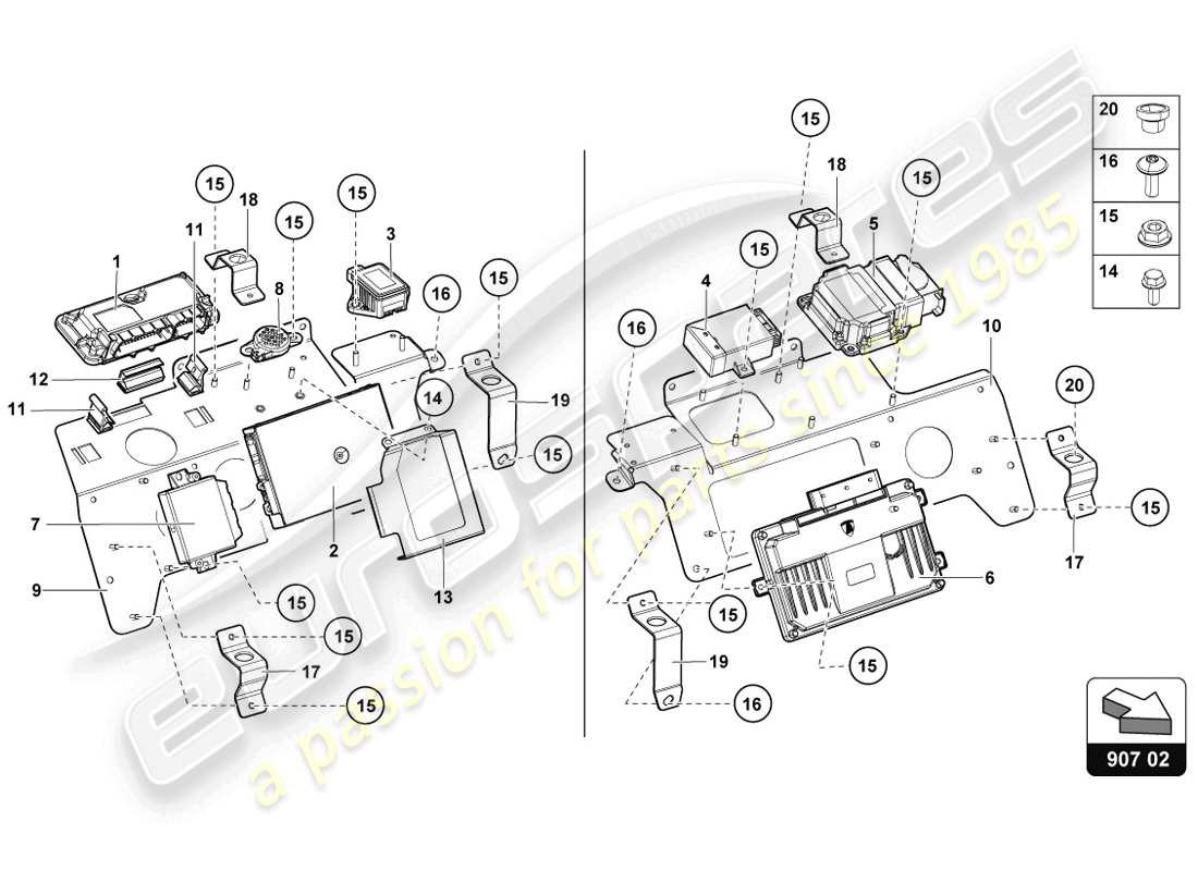 Lamborghini LP720-4 Coupé 50 (2014) ELECTRICIDAD Diagrama de piezas