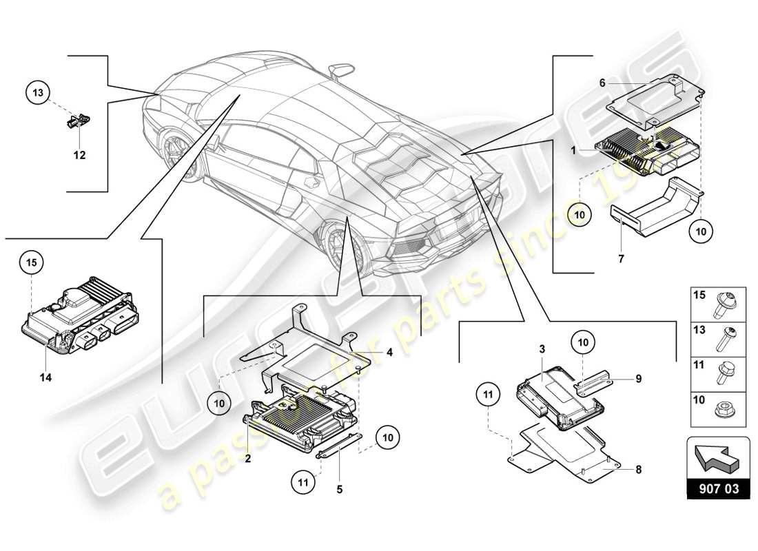 Lamborghini LP720-4 Coupé 50 (2014) ELECTRICIDAD Diagrama de piezas