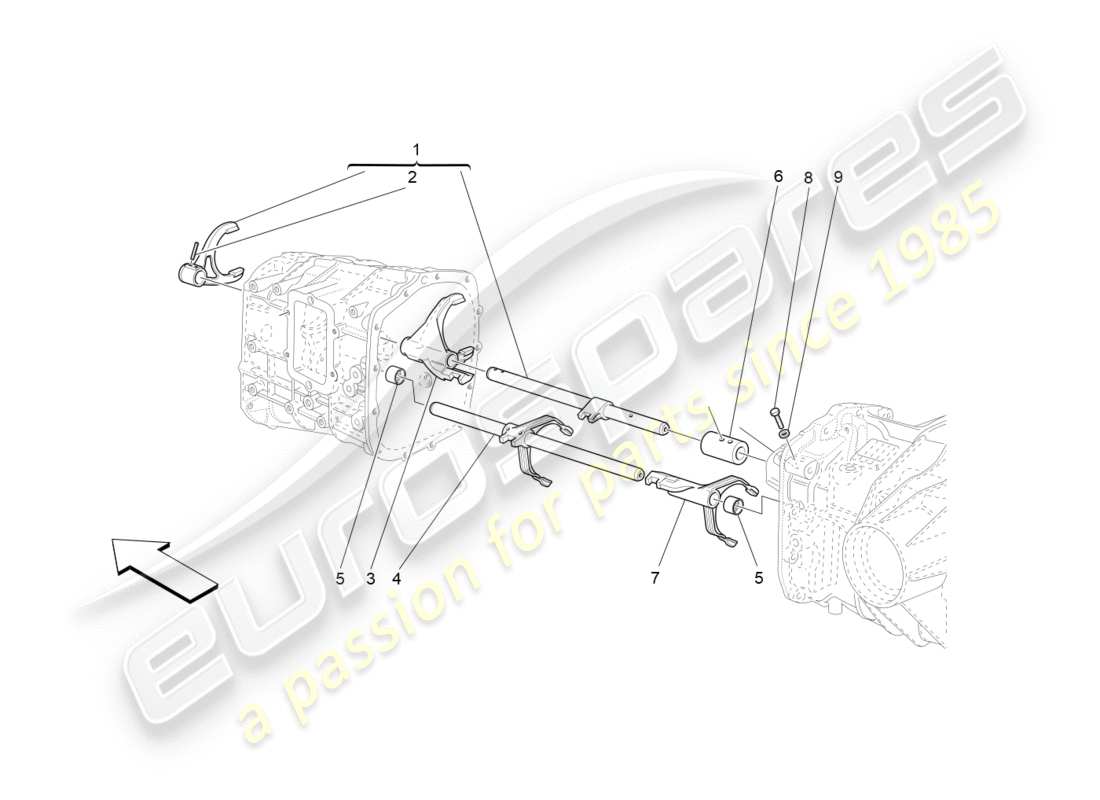 Maserati GranTurismo (2011) Controles internos Diagrama de piezas