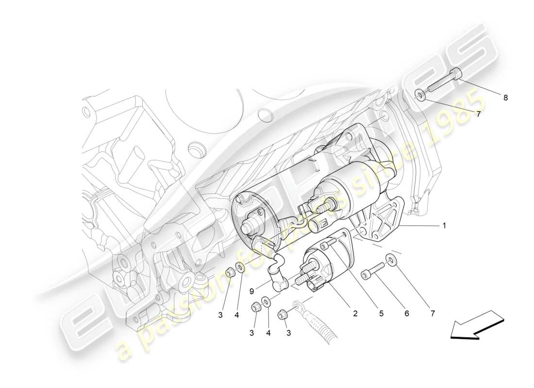 Maserati QTP 3.0 TDS V6 275HP (2015) CONTROL ELECTRÓNICO: ENCENDIDO DEL MOTOR Diagrama de piezas