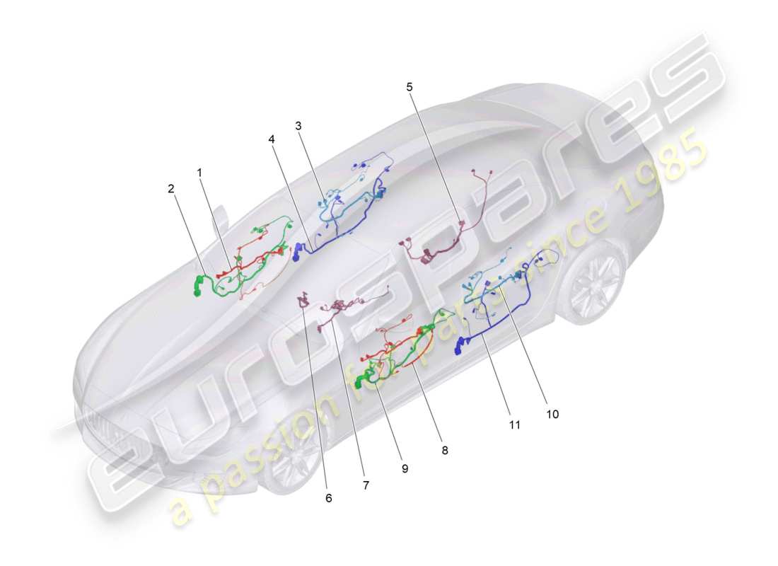 Maserati QTP 3.0 TDS V6 275HP (2015) CABLEADO PRINCIPAL Diagrama de piezas
