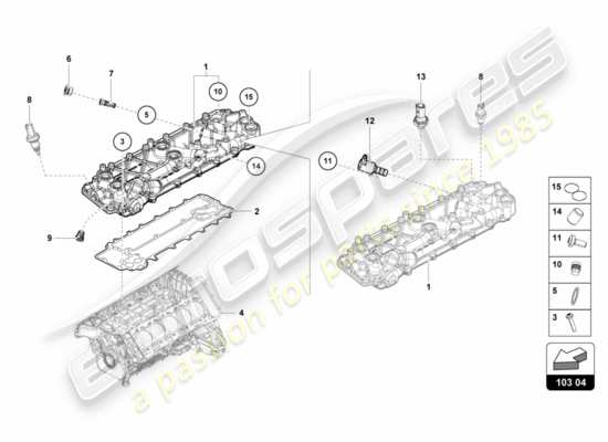 a part diagram from the Lamborghini PERFORMANTE SPYDER (2018) parts catalogue