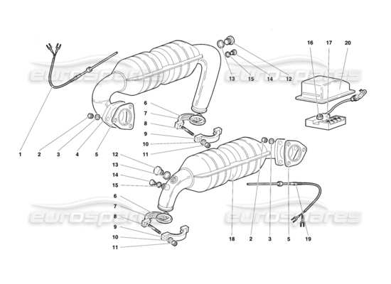 a part diagram from the Lamborghini Diablo SV (1997) parts catalogue