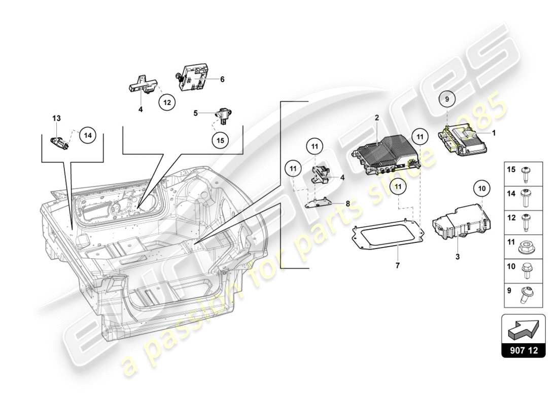 Lamborghini Centenario Coupé (2017) ELECTRICIDAD Diagrama de piezas