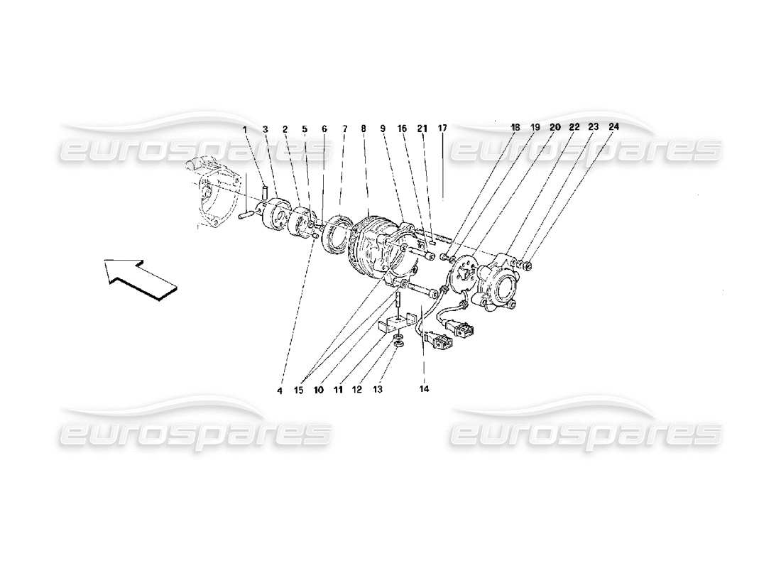 Ferrari 512 M Encendido del motor Diagrama de piezas
