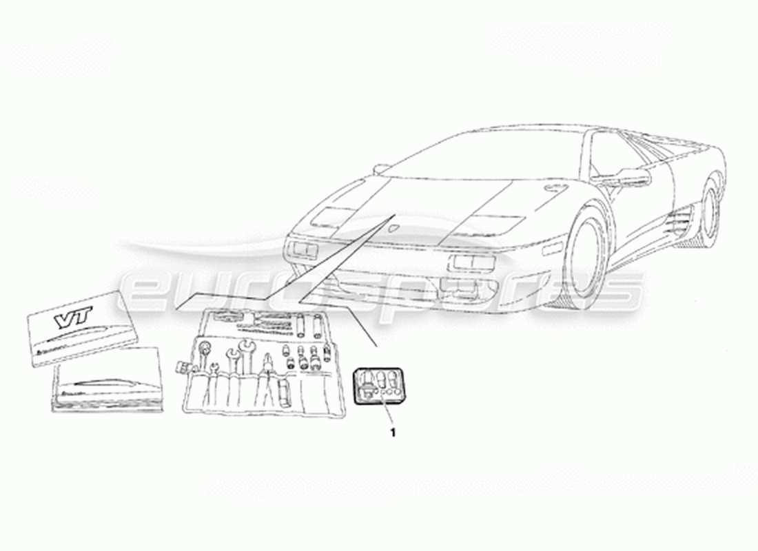 Lamborghini Diablo VT (1994) Accesorios (Válido para la versión de Canadá - Abril 1994) Diagrama de piezas