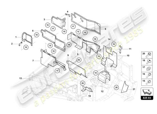 a part diagram from the Lamborghini LP700-4 COUPE (2015) parts catalogue
