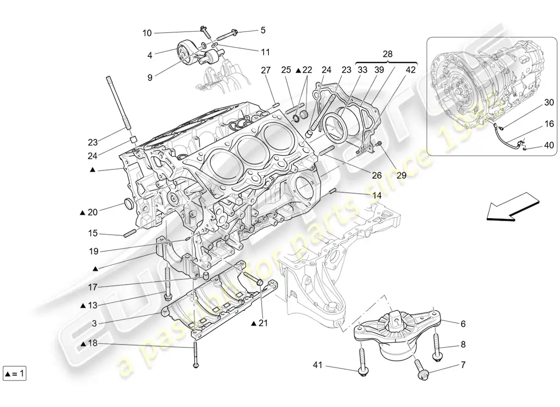 un diagrama de piezas del catálogo de piezas aston martin vantage gt8 (2017)