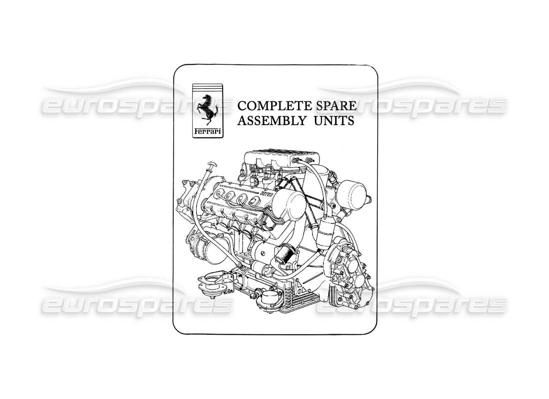 ferrari 288 gto diagrama de piezas de unidades de montaje de repuesto