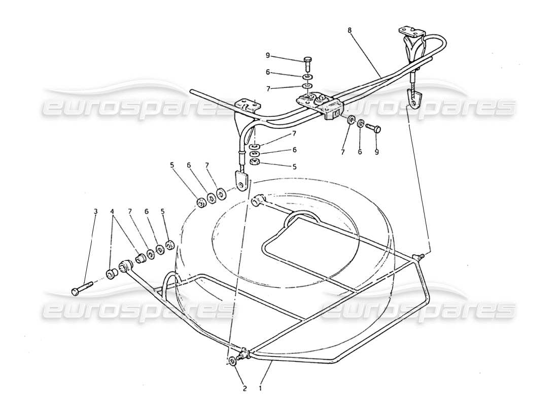 un diagrama de piezas del catálogo de piezas maserati biturbo 2.5 (1984)