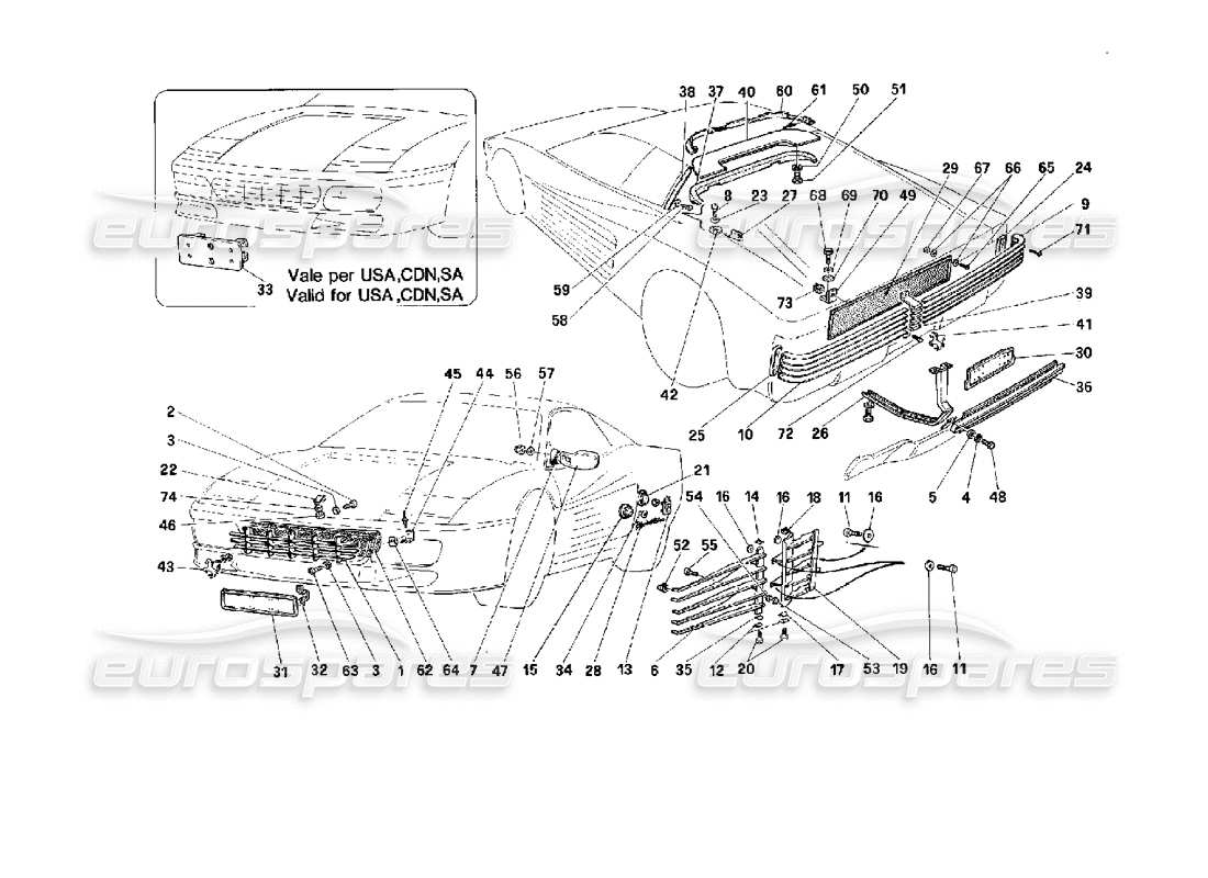 diagrama de pieza que contiene el número de pieza 61490800