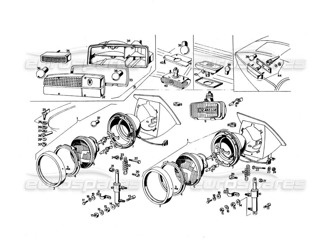 diagrama de pieza que contiene el número de pieza bl70718