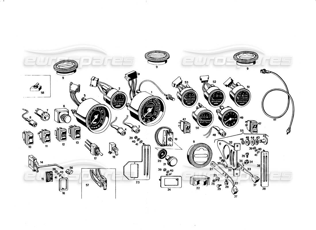 un diagrama de piezas del catálogo de piezas maserati bora