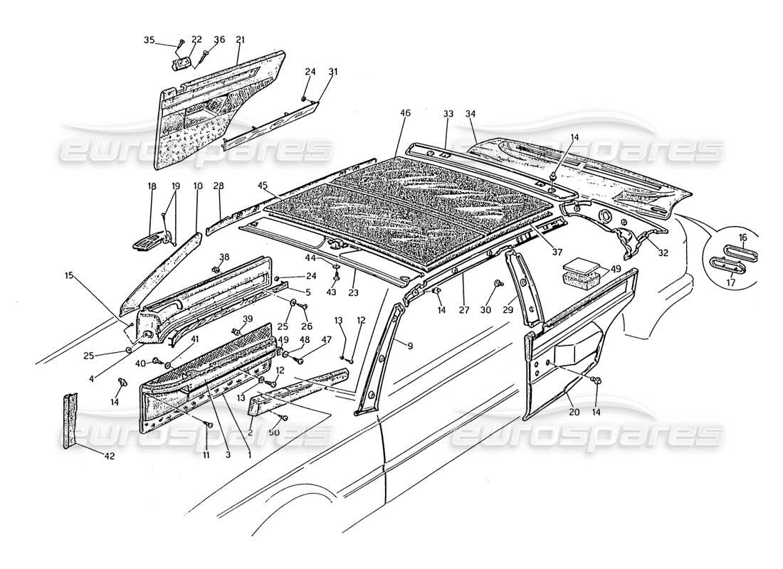 maserati 2.24v diagrama de piezas de trim