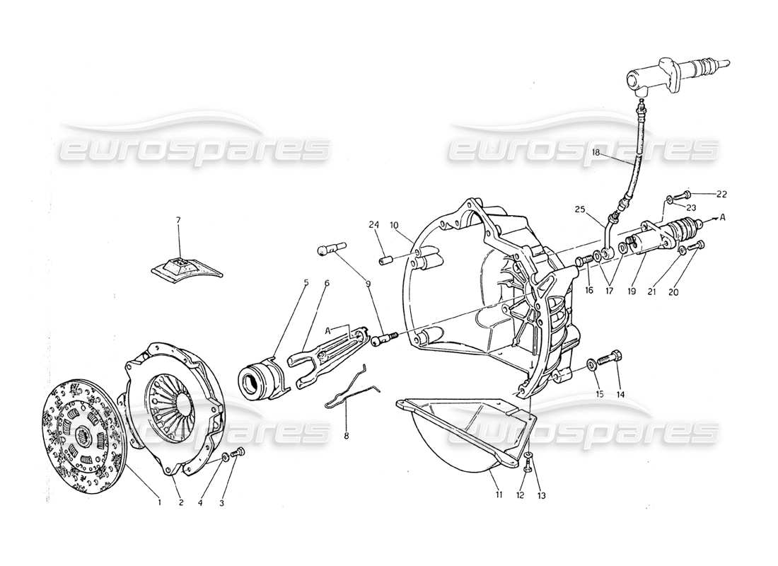 maserati 2.24v embrague diagrama de piezas