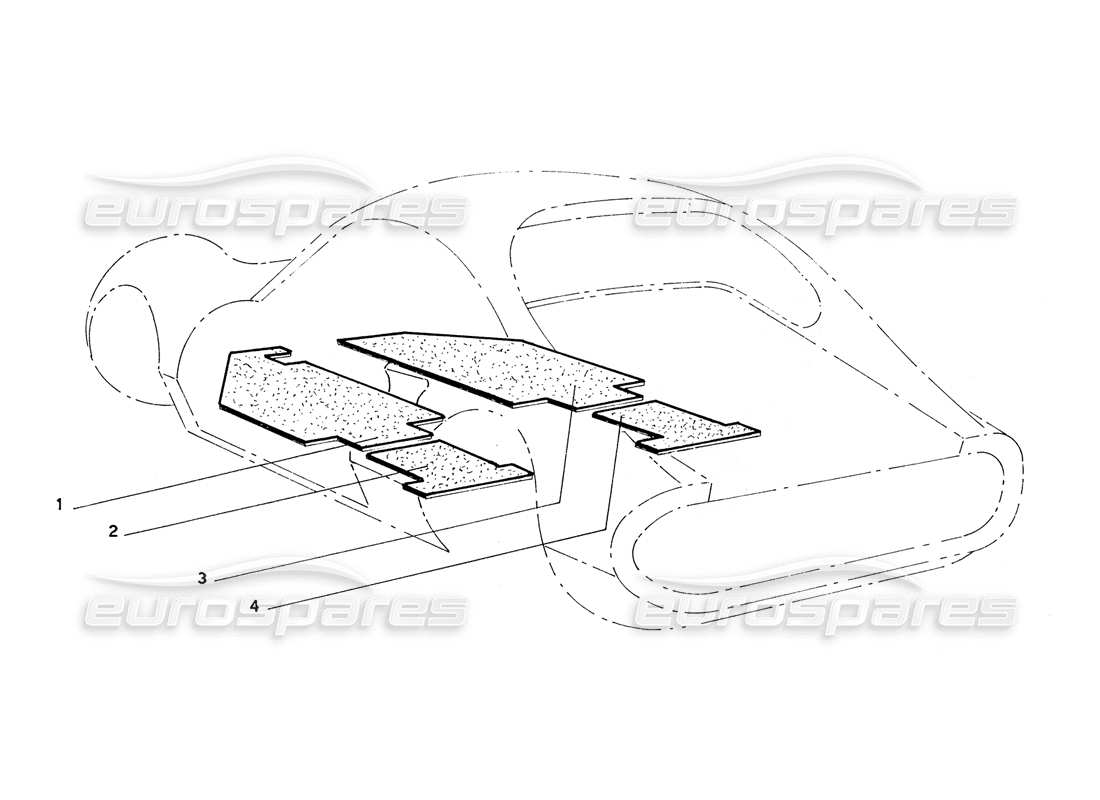 ferrari 206 gt dino (coachwork) debajo de las alfombras diagrama de piezas