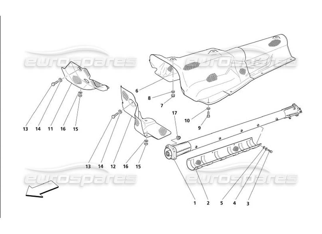 maserati 4200 coupe (2005) diagrama de piezas de aislamiento y tubo de conexión motor-transmisión
