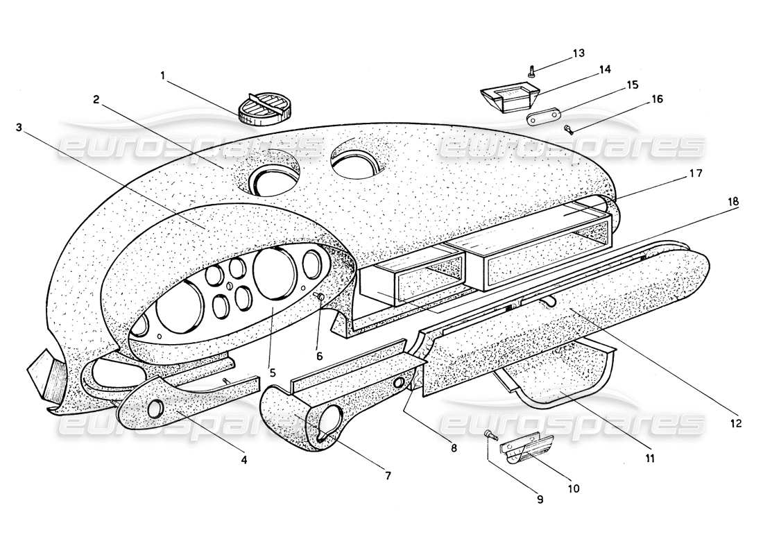 ferrari 206 gt dino (coachwork) panel diagrama de piezas