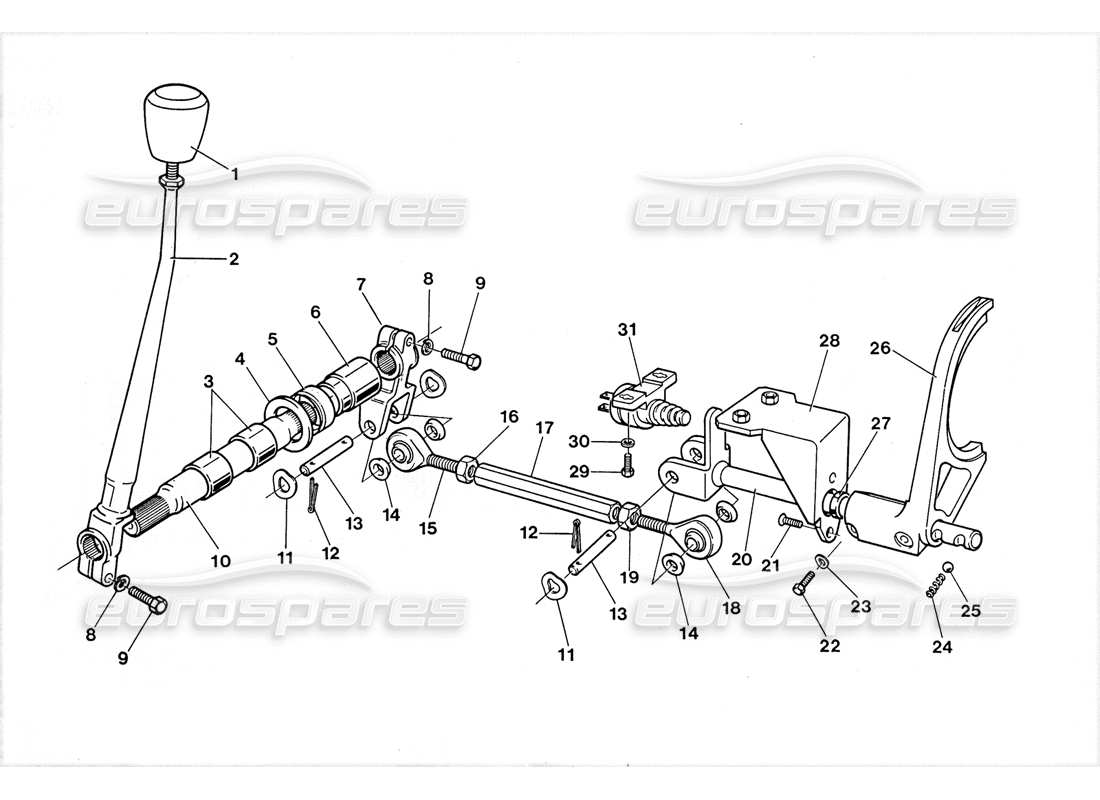 lamborghini lm002 (1988) transferencia (vinculación) diagrama de piezas